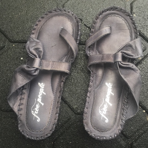 Free People BAILY Slip on Sandal navy blue - Picture 2 of 5